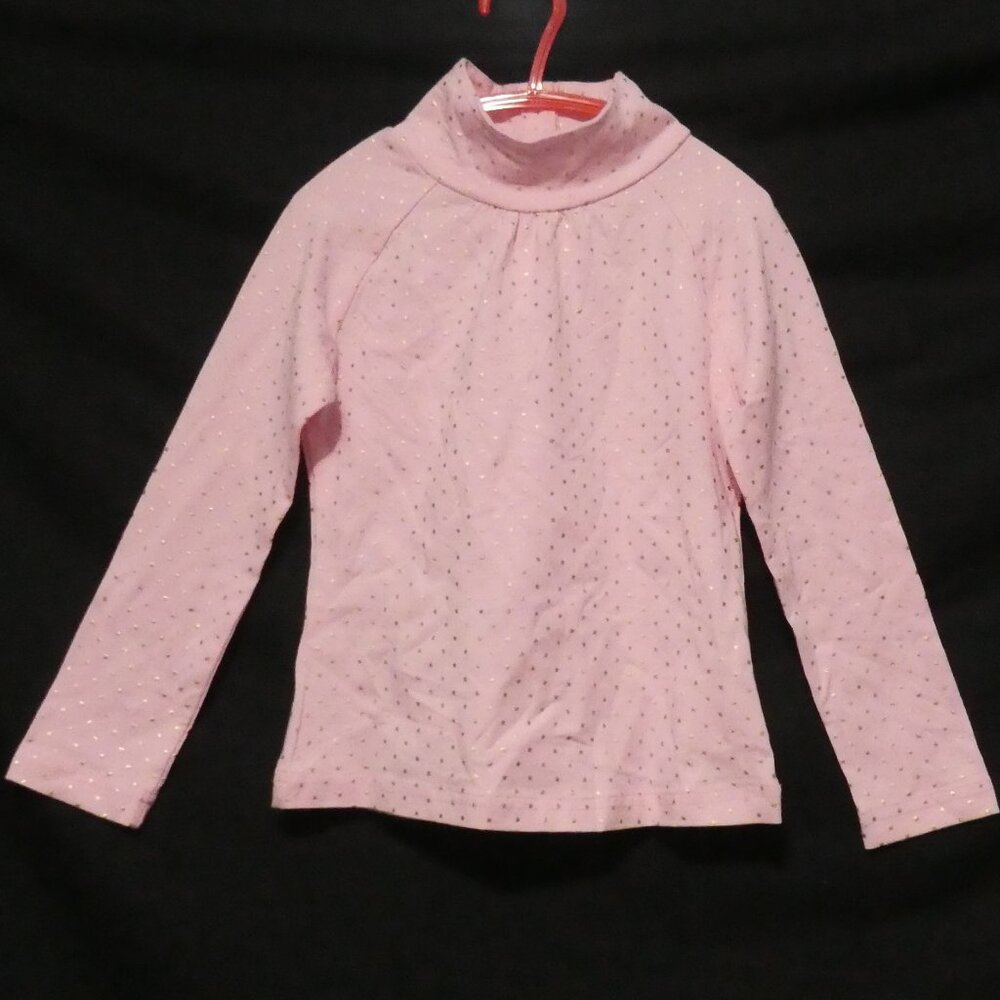 TANGERINE | size 5 | Pink Long Sleeve Shirt With Sparkling Gold Stars | NWOT